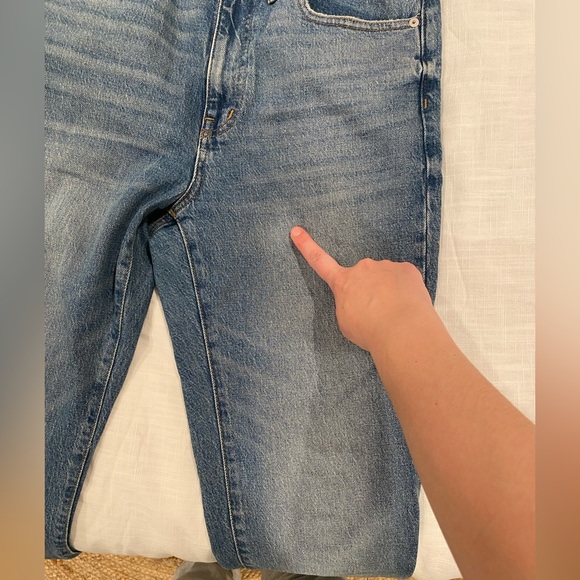Madewell High Rise Slim Boy Jean in Neal Wash Tencel Denim Edition Size 27 - Picture 4 of 16